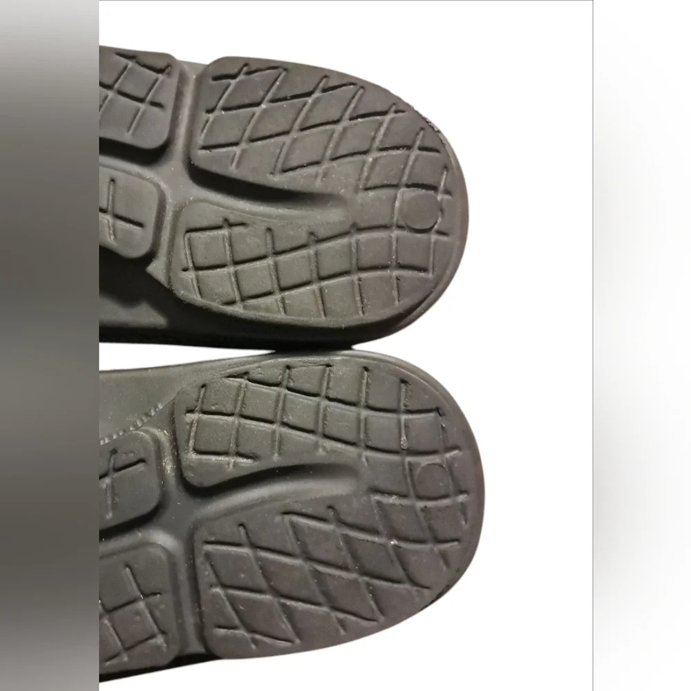 OOFOS Women's Slide Sandals - Black and Purple - Picture 12 of 14